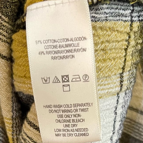 Maeve Yellow and Black Checkered Top, size XS/S, excellent preloved condition - Picture 6 of 12